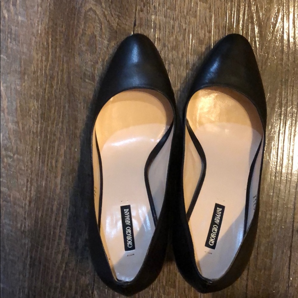 Giorgio Armani leather wedges